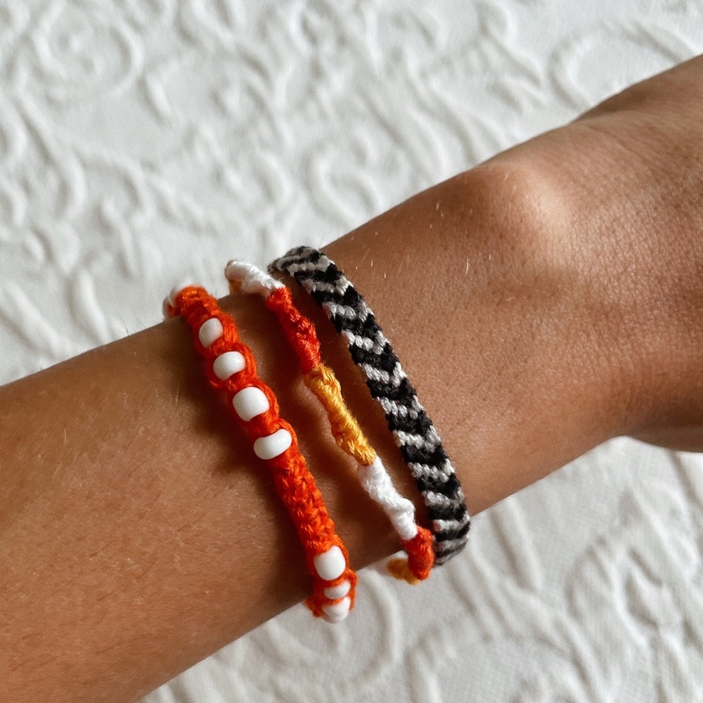 Halloween Candy Corn Friendship Bracelet Set